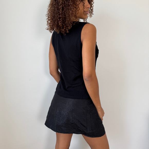 Euro Vintage Black Mesh Beaded Tank (Medium) - Picture 4 of 5